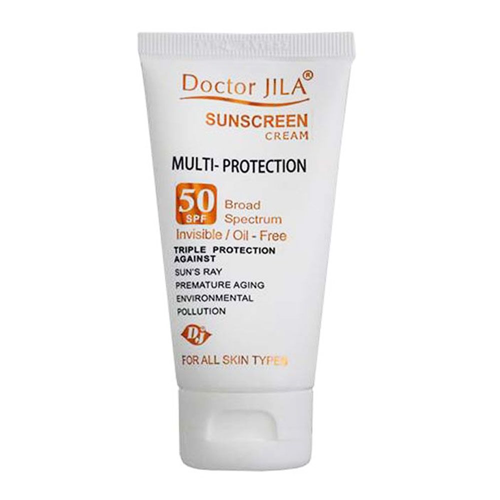 کرم ضد آفتاب مولتی پروتکشن دکتر ژیلا SPF50 فاقد چربی ۵۰ میلی لیتر